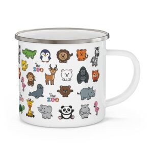 At the Zoo Enamel Camping Mug
