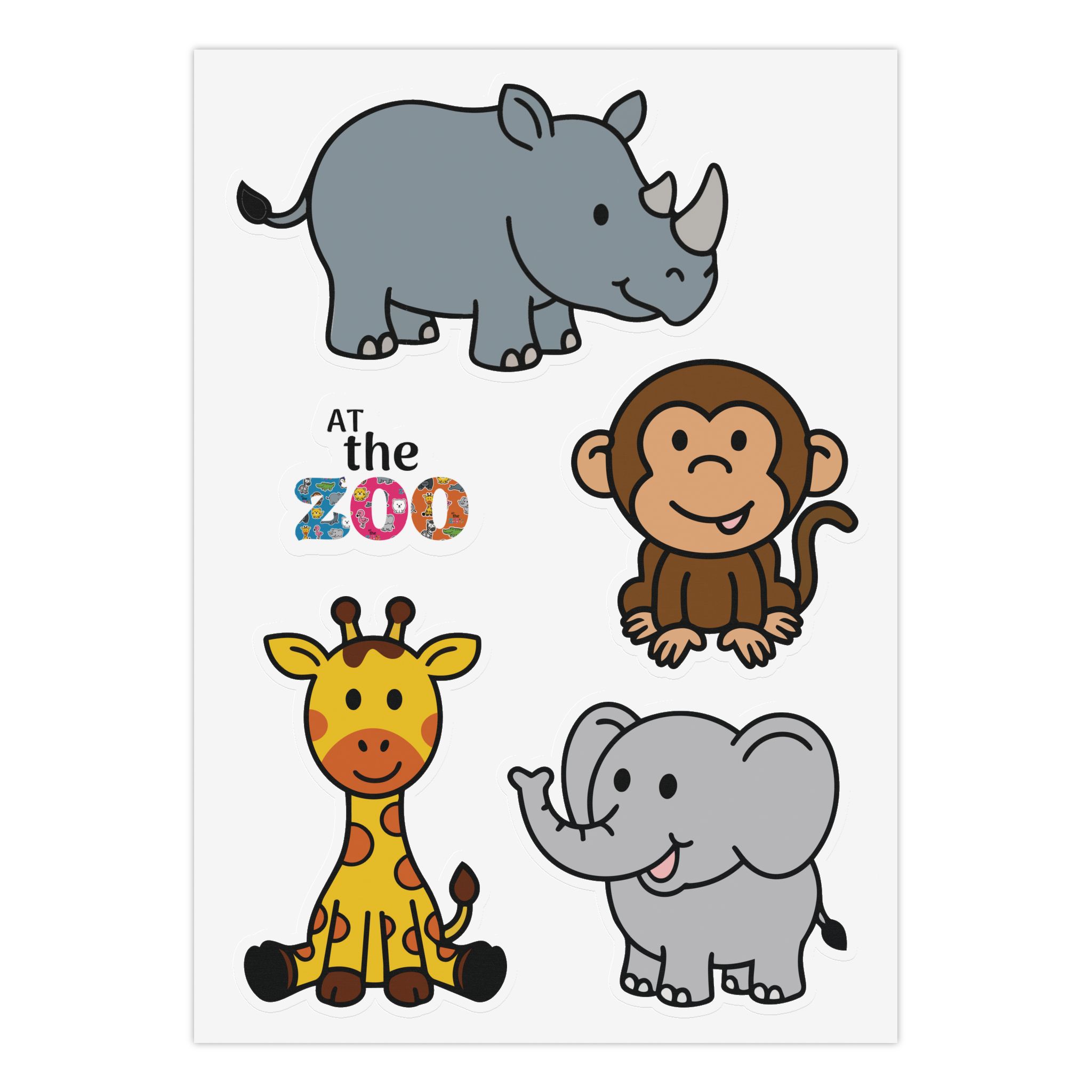 At the Zoo Kiss-Cut Sticker Sheet #3 1 At the Zoo Kiss-Cut Sticker Sheet #3