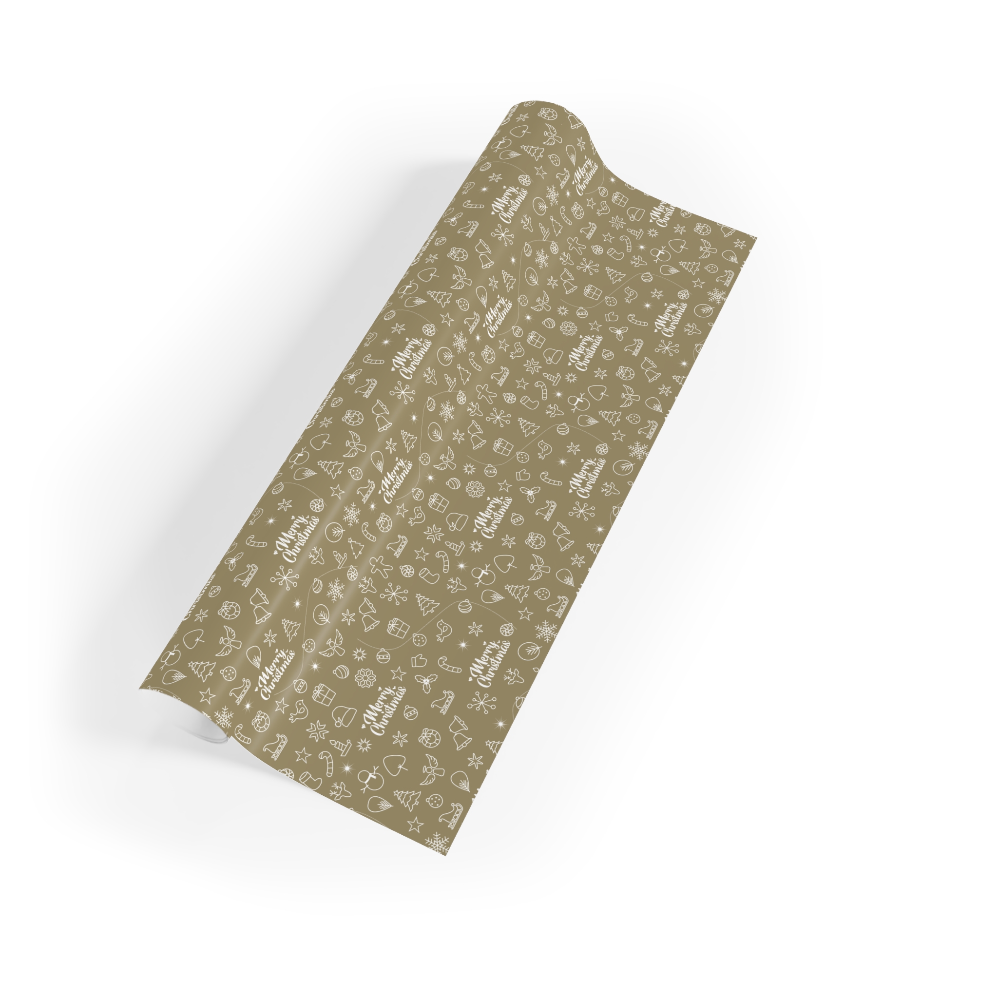 White on Gold Satin Merry Christmas Gift Wrap Rolls 1 White on Gold Satin Merry Christmas Gift Wrap Rolls