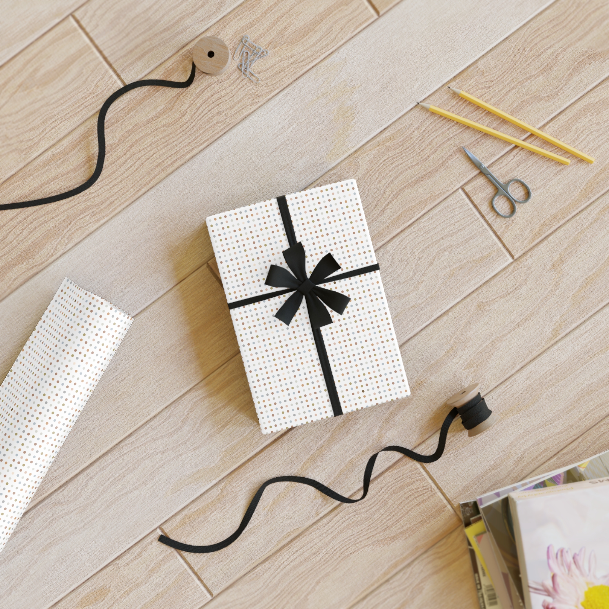 Tiny Metal Dots Satin Gift Wrap 5 Tiny Metal Dots Satin Gift Wrap - Image 5