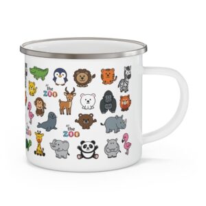At the Zoo Enamel Camping Mug