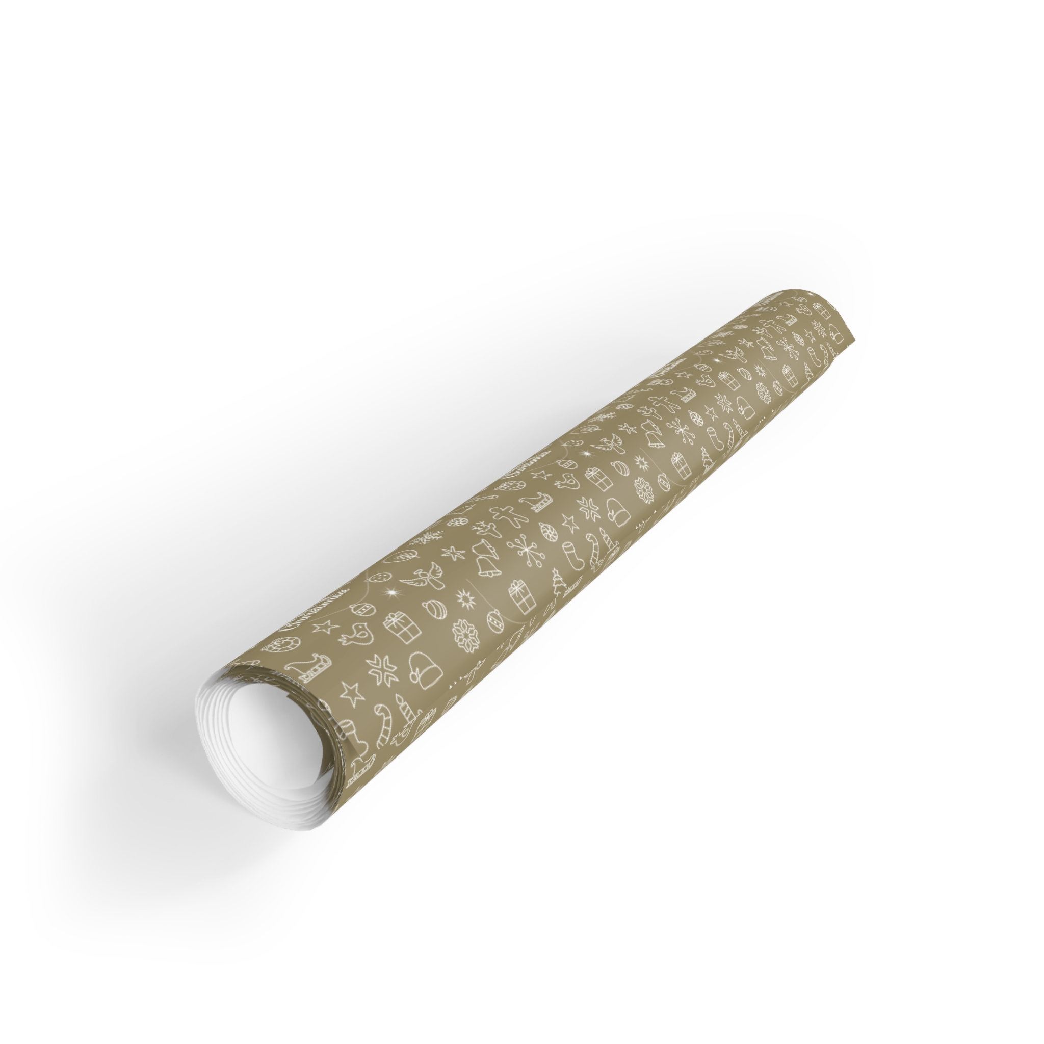 White on Gold Satin Merry Christmas Gift Wrap Rolls 8 White on Gold Satin Merry Christmas Gift Wrap Rolls - Image 8
