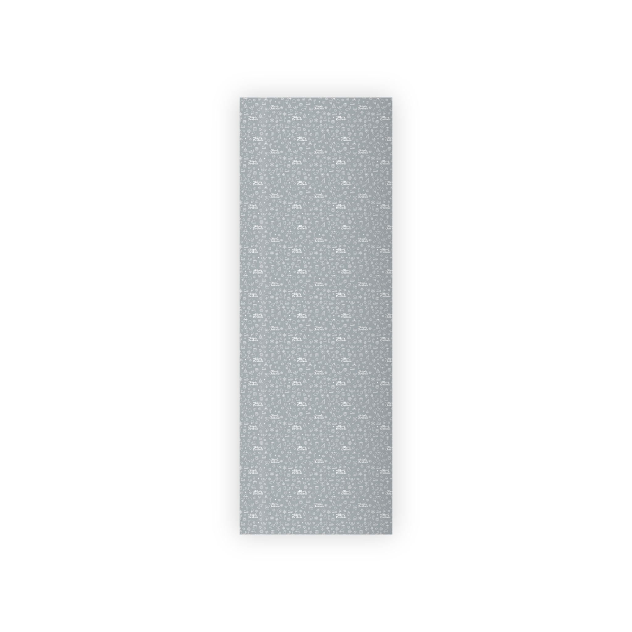 White on Silver Satin Merry Christmas Gift Wrap 6 White on Silver Satin Merry Christmas Gift Wrap - Image 6