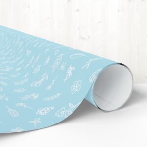 Blue Florals Gift Wrap