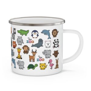 At the Zoo Enamel Camping Mug