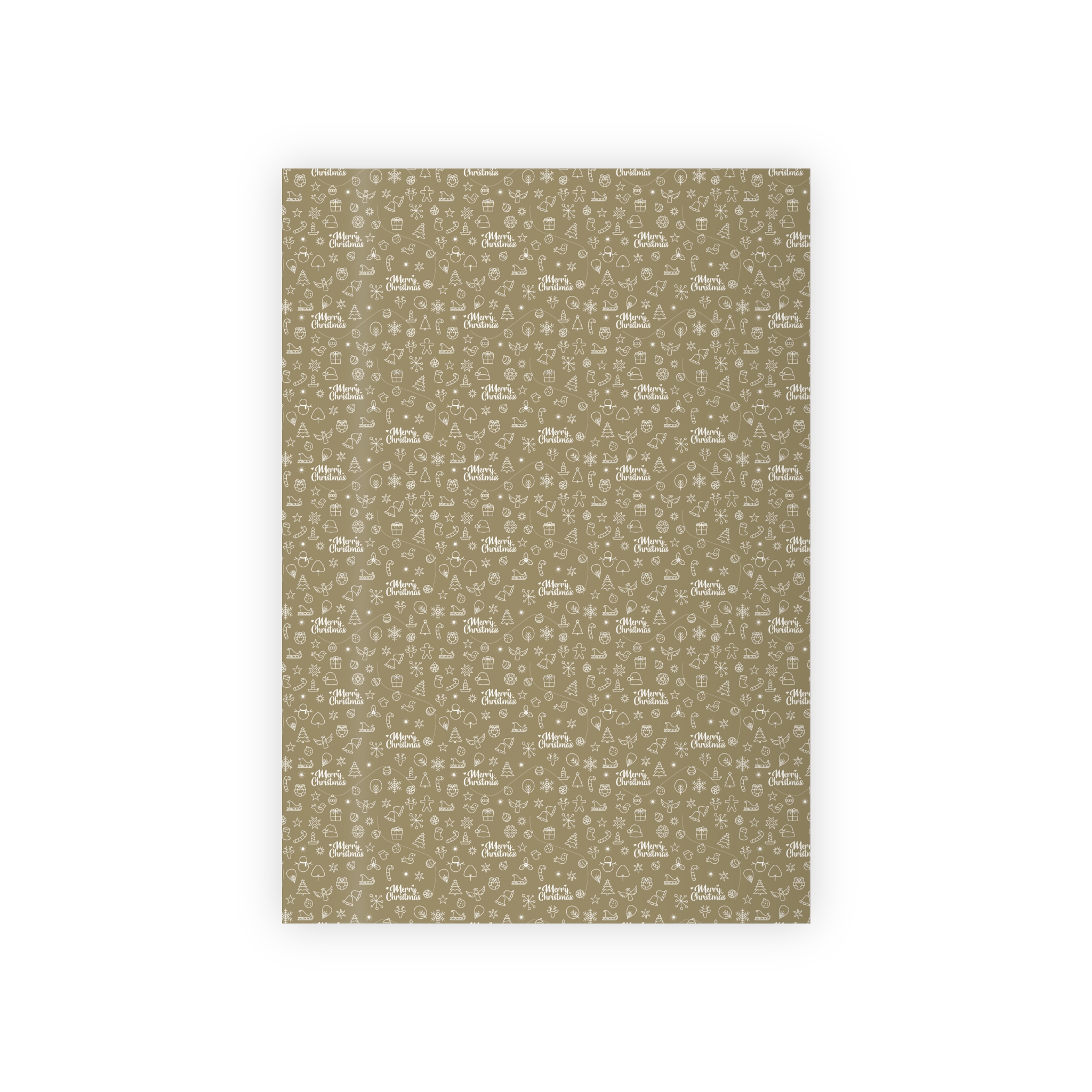 White on Gold Satin Merry Christmas Gift Wrap Rolls 2 White on Gold Satin Merry Christmas Gift Wrap Rolls - Image 2
